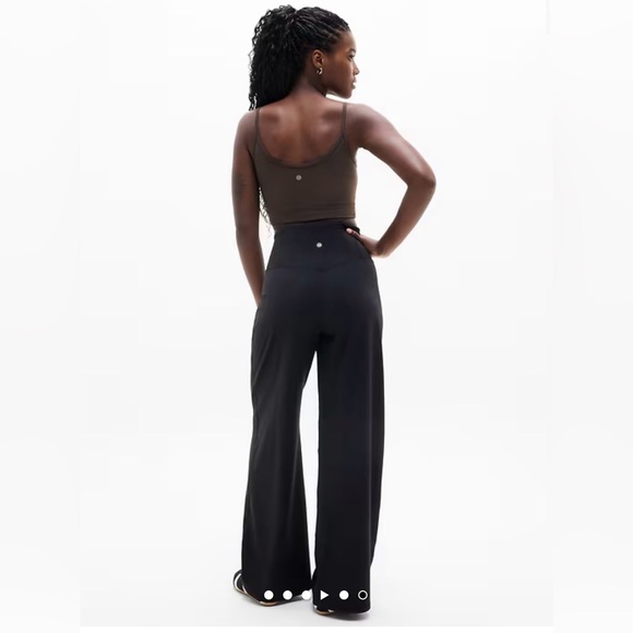 NWT Athleta Elation high rise Wide-Leg Black Leggings for Yoga and Fitness MT - Picture 7 of 11